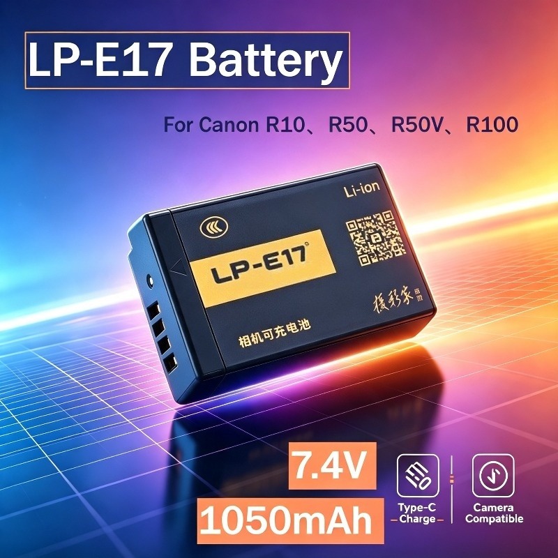 Canon Camera Eos R8 - Batterie LP‑E17 1050mAh avec entrée USB‑C