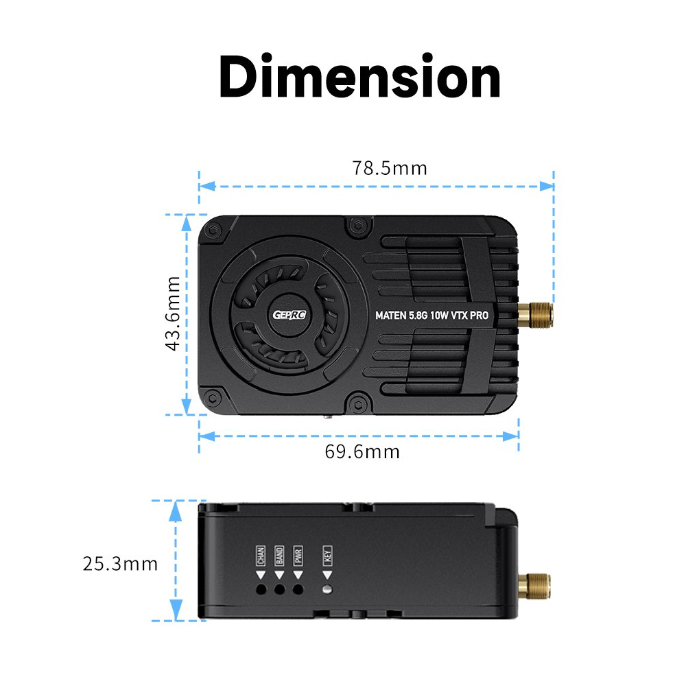 GEPRC MATEN 5.8G 10W VTX PRO 1 - Drone Transmitter avis et prix
